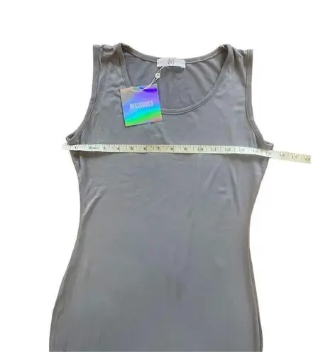 Missguided square neck blue gray maxi dress size 6 NWT