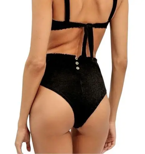 Vix Black Scales Buttons Hot Pant Brazilian Sz S