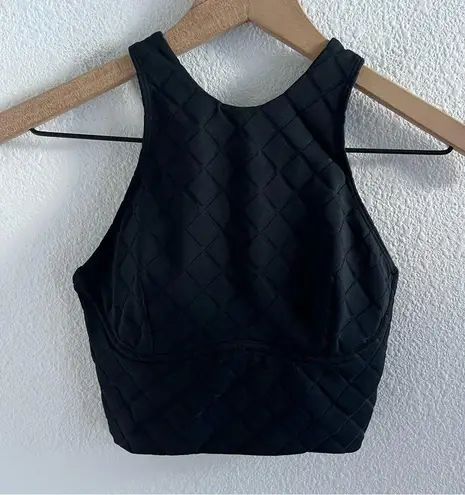 Lululemon  Diamond Grid Swim Top Active Top Black 4