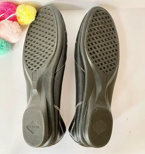 Aerosoles Ballet Flats What's What Black Leather Balletcore Size 7.5 Office Work