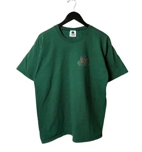 Vintage Edisto Beach SC Green XL Crest Logo USA Made Tee South Carolina Unisex