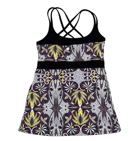 Soybu Lotus Flower Strappy Back Bra Tank Top size Small