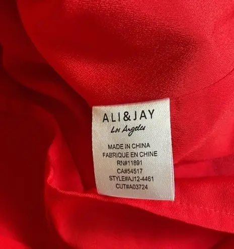 Ali & Jay Red High Neck Spaghetti Strap Mini Dress