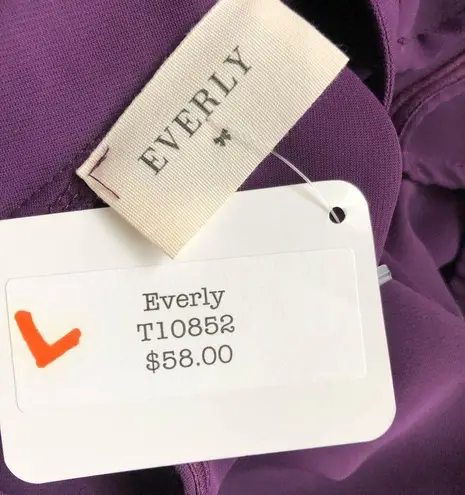 Everly  | Purple Keyhole Open Back Blouse