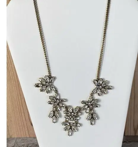 J Crew Cluster Statement Necklace Bib For Women's Party Wedding PROM Gold