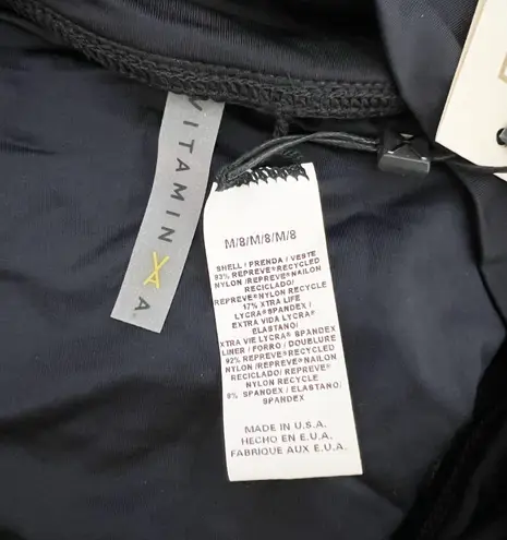 Vitamin A Fold Over Banded Hipster Bikini Swimming Bathing Suit Bottom Black