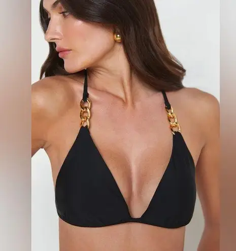 L'Agence L’AGENCE Annabelle Triangle Bikini Top, Size Small, $148