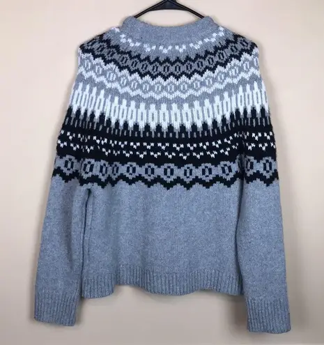 Universal Threads NWT Universal Thread Women’s Nordic Pattern Gray Black White Mock Neck Sweater - Image 5