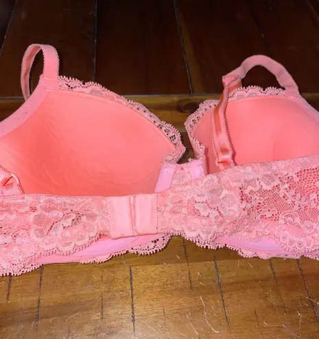 Victoria's Secret Victoria’s Secret Dream Angels Lined Demi Pink Bra with Lace Size 34C