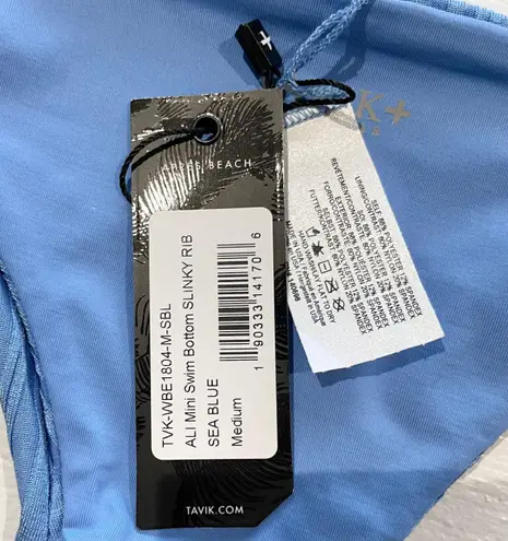 Tavik New Slinky Rib Minimal Bikini Bottom Ali Mini Sea Blue