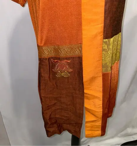 Vintage 90’s Bleu Blanc Rouge luxury linen blend 2 piece orange top pants NWT Size L