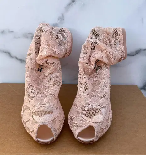 Dolce & Gabbana Bette women’s corded stretch-lace and tulle sock boot IT 36 US 6