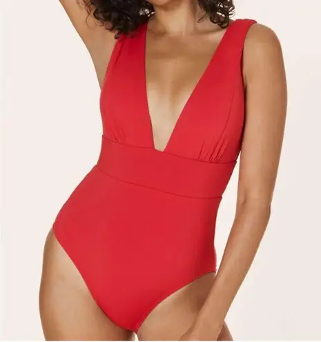 ANDIE The Mykonos One Piece LT Swimsuit Cherry Red plus Size XXL long torso NWT