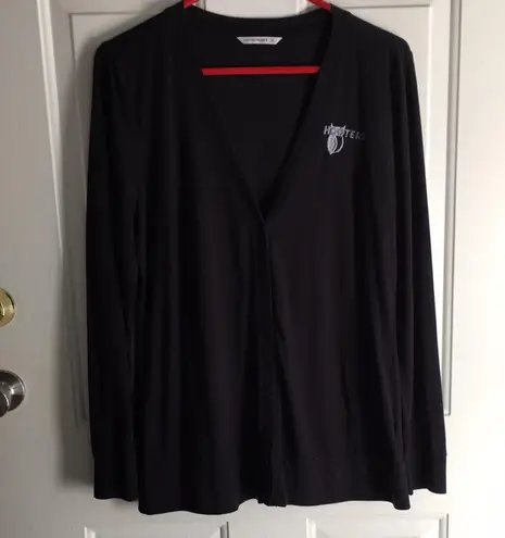 Hooters Womens Black Cardigan Size Medium/Large