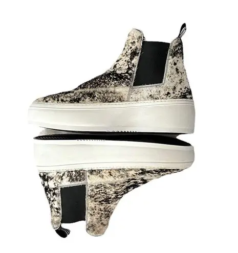 P448 NEW Women's Lucy High Top Calf Hair Pull On Platform Sneakers size 40 EU