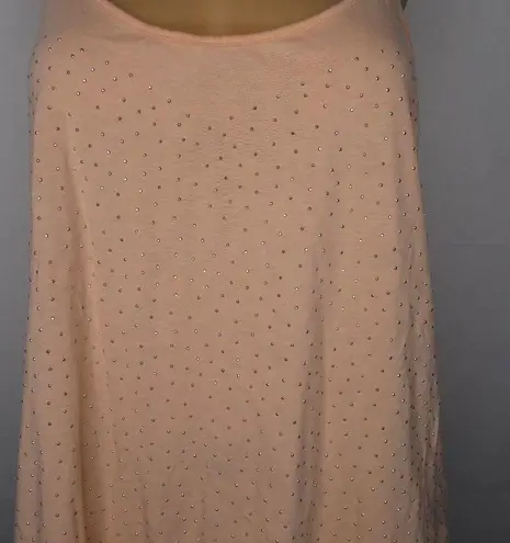 LC Lauren Conrad  Stud Rhinestone Racerback Tank Top Sleeveless Sherbet Orange