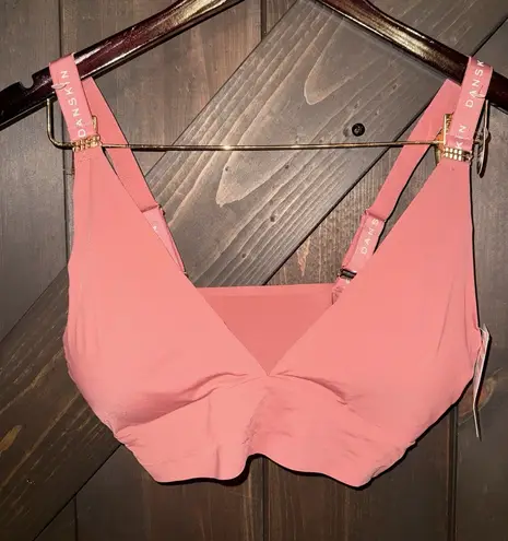 Danskin  NEW Mauve Wireless‎ Padded Lacey Bra Women's Size Large thumbnail 1