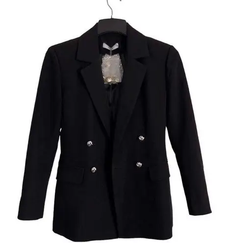 JustFab New  Basic Black Blazer With Extra Buttons Size S. Reg $72.95