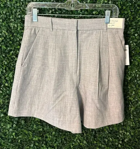 Abercrombie & Fitch  High Waisted Gray Trouser Shorts Size 29/8 NWT - Image 1