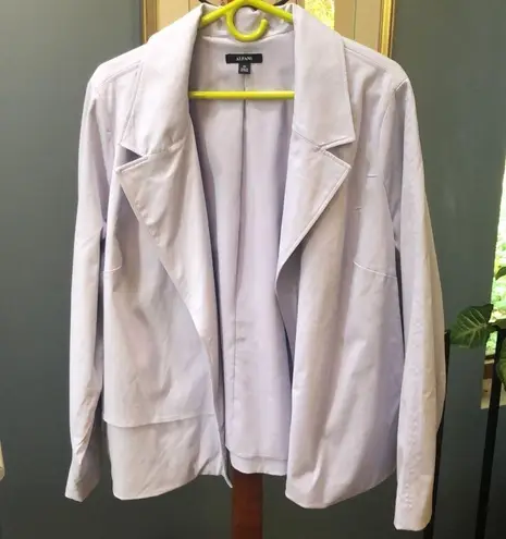 Women's Alfani Asymmetrical Blazer in Lightest Lilac Size 2X Purple