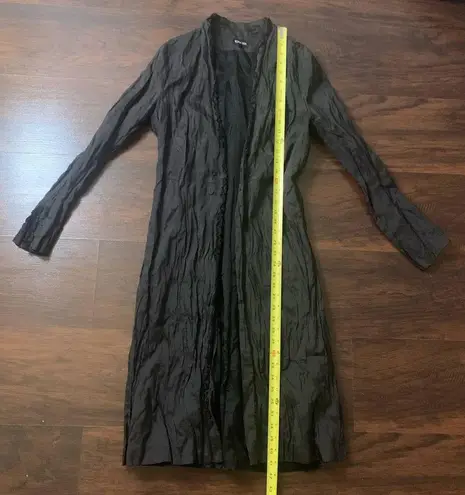 Ronen Chen black long sleeve duster jacket Size 10