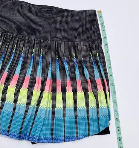 Lucky in Love Square Pleated Athletic Skort Fits Size Small * Altered Taken In Black