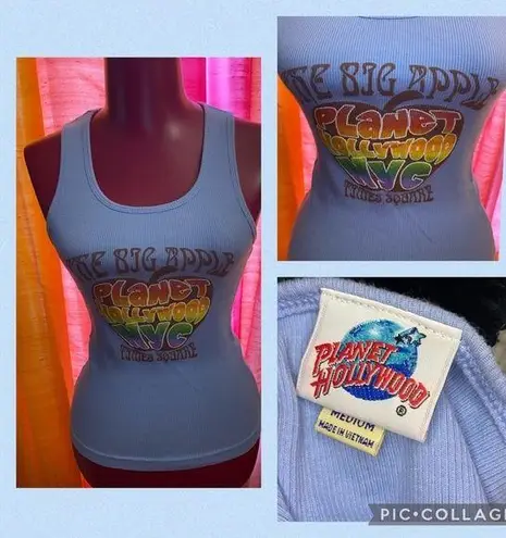 Planet Hollywood NYC ribbed tank limited edition Vintage early 2000s Y2K Medium