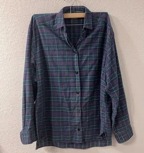 Woolrich  Women’s Vintage‎ Purple/green Plaid Flannel 100% Cotton Shirt- Small