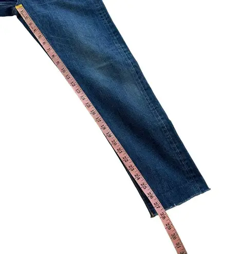 NWT MOUSSY Medium Wash Straight Leg Denim Jeans Whiskering Button Fly Size 26