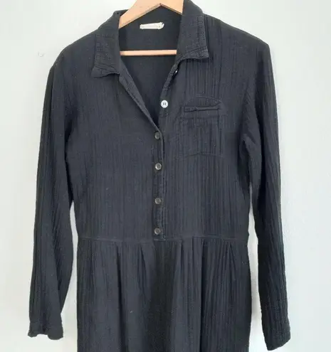 Lacausa XS Sustainable Organic Cotton Boho Pocketed Jumpsuit in Black