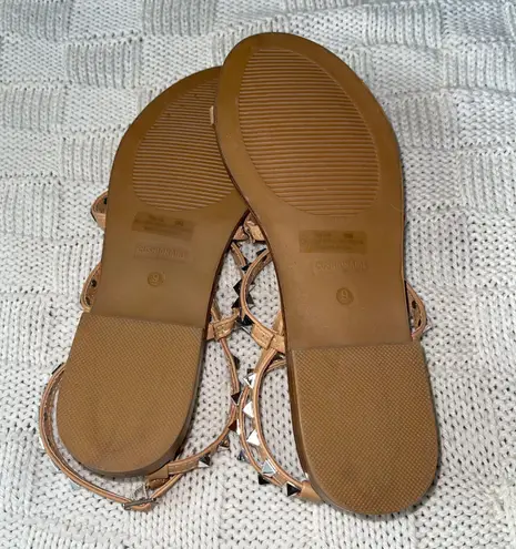 Cushionare Tan Studded Sandals