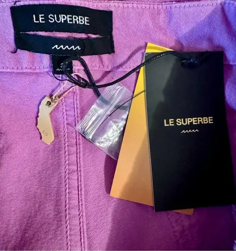NWT Le Superbe Light Purple Denim Beach Crawler Cutoff Short Size 2
