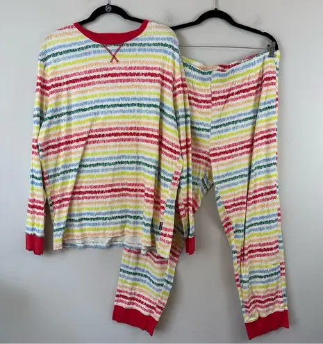 Crayola x Kohl's | Colorful Scribble Print Pajama Set Size XL Women's White