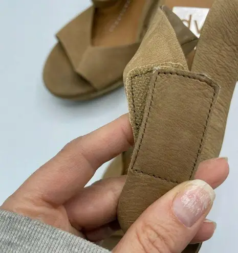 Dolce Vita Brown Leather Espadrille Wedge Sandals Womens 10 Heels Beachy Summer