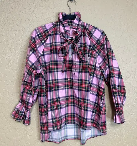 Quilt Culture boutique Merry Plaid top size XS/S Pink