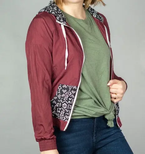 Empyre Large Maroon Windbreaker Jacket