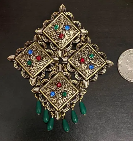 Vintage 1960’s Sarah Coventry Temple Lites Hinged Articulated Brooch