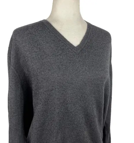 Valentino Jeans Wool Blend V Neck Grandpa Pullover Sweater IT Size 56 Gray