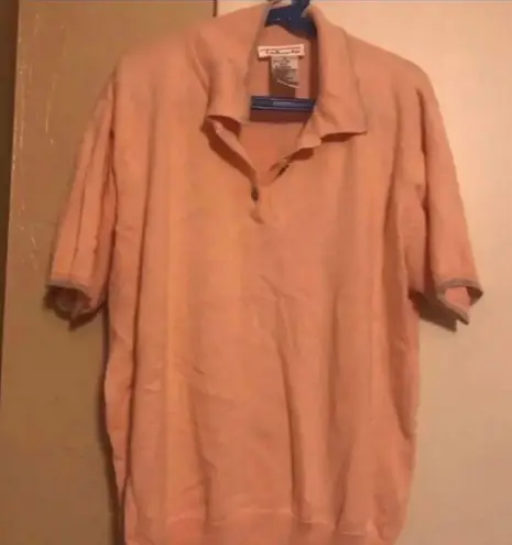 Talbots Peach Small Collard  Shirt