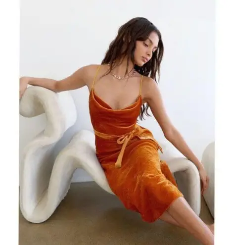 Adelyn Rae Zana Cowl Neck Velvet Slipdress Size L