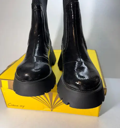 Circus by Sam Edelman Leslie Womens Patent Pull On Chelsea Boots casual comfy