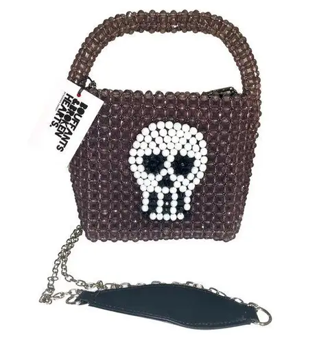 Kendra Dandy NWT Bouffants & Broken Hearts TikTok Viral Beaded Skull Purse