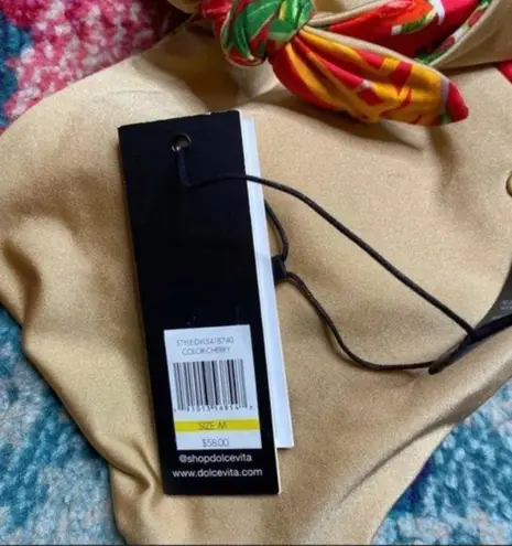 Dolce Vita NWT Tropical Print Reversible Bikini in Cherry Size Medium