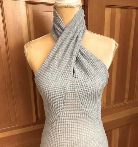 Lavishly Paris NWT, Women’s Baby Blue Crisscross Halter.