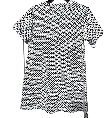 Piazza Sempione Piazza Italia Knit Sweater dress black white geometric sheath mini US sz M