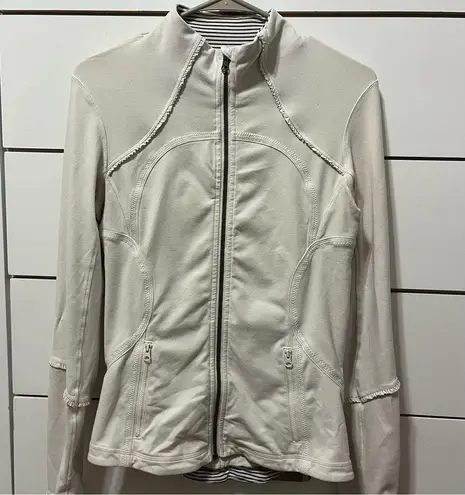 Lululemon  White Zip Up Jacket