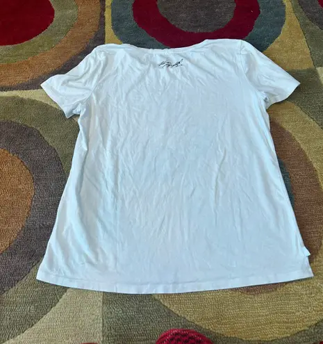 Karl Lagerfeld Karl Largerfeld Paris Eiffel Tower White Short Sleeve Graphic Tee Shirt Size M