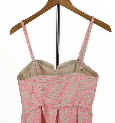 Moulinette Soeurs Anthro Pink Tweed Convertible Strapless Dress size 6