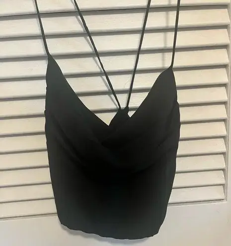 Cowl Neck Corset Crop Top Size L