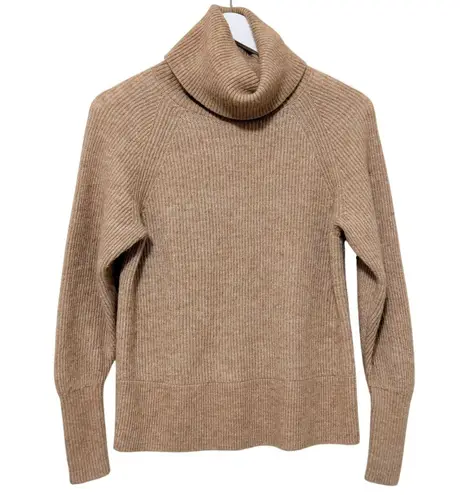 Quince  Baby Alpaca-Wool Turtleneck Knit Sweater Size Small in Camel Chunky Soft - Image 1